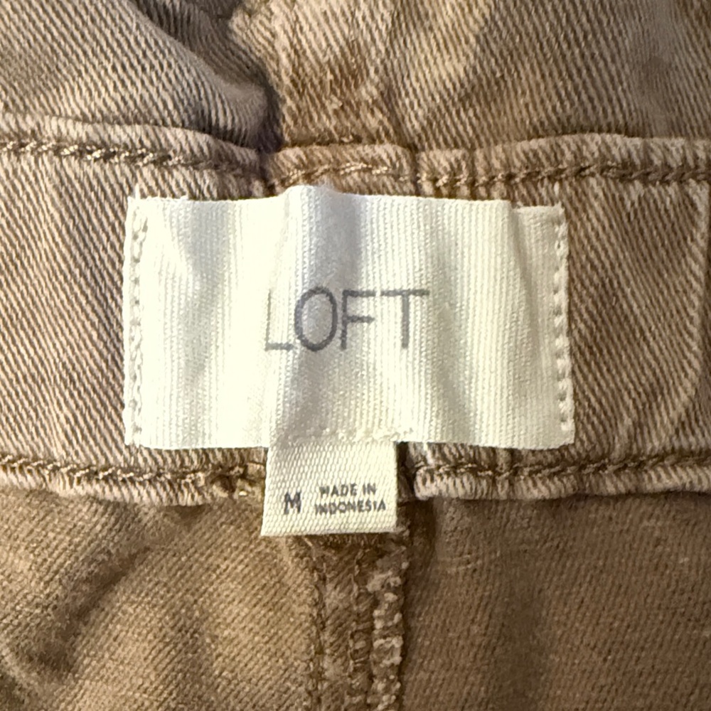 LOFT High Waist Tan Shorts - Picture 3 of 4
